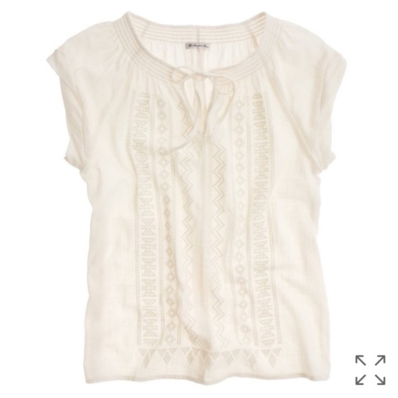 Madewell Farmstand Popover in Ivory - Picture 4 of 10